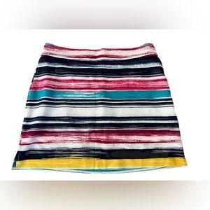 NWT IZOD Navy Blue Red White Striped Golf Skirt + Shorts Skort Size 10